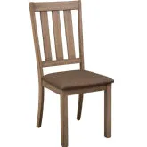 Sun Valley Slat Back Dining Chair in Sandstone & Fabric (Set of 2)