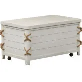 Dockside II Storage Trunk in White Wood