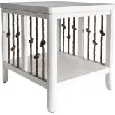 Dockside II End Table in White Wood