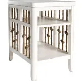 Dockside II Side Table in White Wood
