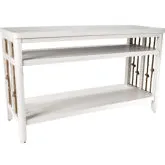 Dockside II Sofa Table in White Wood
