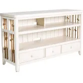 Dockside II 55" TV Stand in White Wood