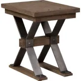 Sonoma Road Side Table in Weathered Bark Wood