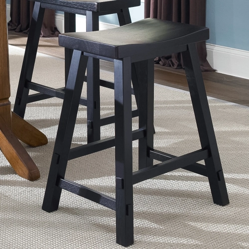 Creations II 24" Sawhorse Counter Stool in Black
