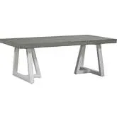 Palmetto Heights Coffee Cocktail Table in Shell White & Driftwood Wood
