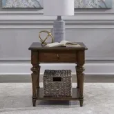 Arden Road Drawer End Table in Satin Cherry Wood