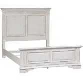 Abbey Park Queen Panel Bed in Antique White