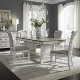 Abbey Park 5-Piece Trestle Dining Set in Antique White