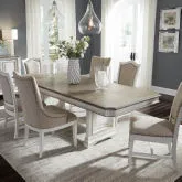 Abbey Park 7-Piece Trestle Dining Set in Antique White