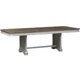 Abbey Park 98" Trestle Dining Table in Antique White