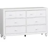 Cottage View 6-Drawer Dresser in White Wood