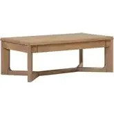 Ballentine Coffee Cocktail Table in Weathered Bronze Wood