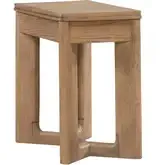 Ballentine Chairside Table in Weathered Bronze Wood