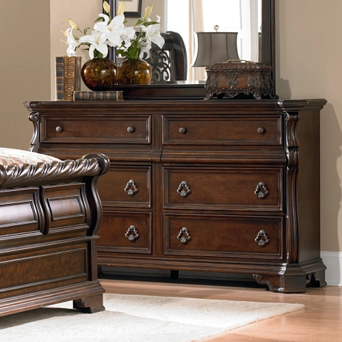 Arbor Place Double Dresser in Brownstone Wood