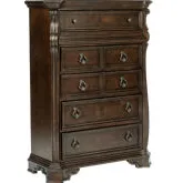 Arbor Place 6-Drawer Chest in Brownstone Wood