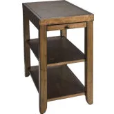 Mitchell Side Table in Nutmeg Brown Wood