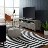 Mercury 62" TV Stand Console in Driftwood Gray Wood