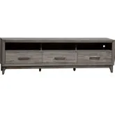 Mercury 76" TV Stand Console in Driftwood Gray Wood