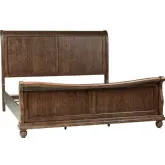 Rustic Traditions King Sleigh Bed in Rustic Cherry Wood