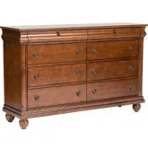 Rustic Traditions 8-Drawer Dresser in Rustic Cherry Wood