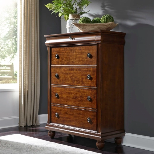 Rustic Traditions 5-Drawer Chest in Rustic Cherry Wood