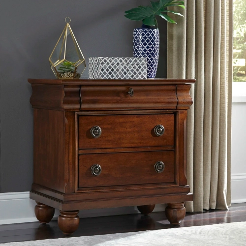 Rustic Traditions Nightstand in Rustic Cherry Wood