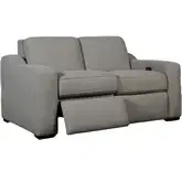 Archer Power Recline Wall Saver Loveseat in Hampstead Dove Gray Fabric