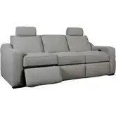 Archer Power Recline Wall Saver Sofa in Hampstead Dove Gray Fabric