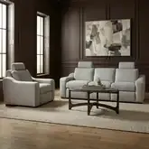 Archer Power Recline Wall Saver Sofa & Recliner Set in Dove Gray Fabric