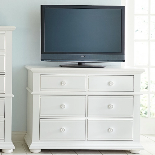 Summer House I Media Chest in Oyster White Wood