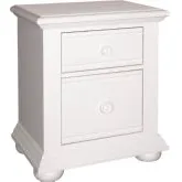 Summer House 2-Drawer Nightstand in Oyster White Wood