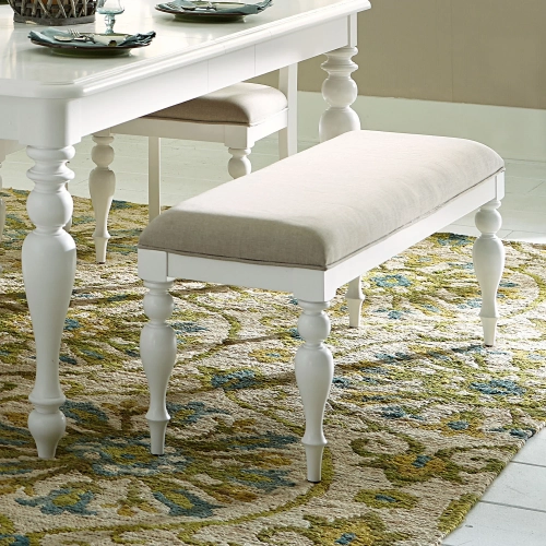 Summer House Dining Bench in Oyster White