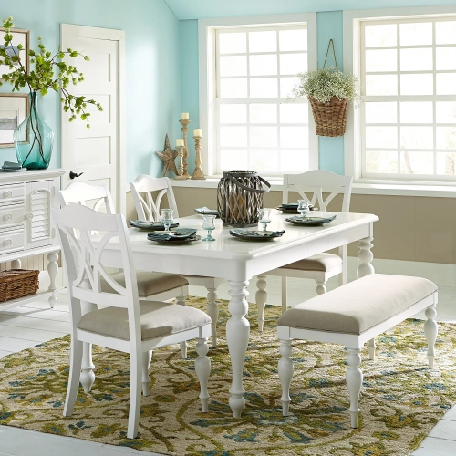 Summer House 6-Piece Dining Set in Oyster White