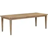 Sheridan Pointe 90" Extension Dining Table in Natural Wood & Linen