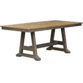 Lindsey Farm 78" Trestle Dining Table in Gray & Sandstone