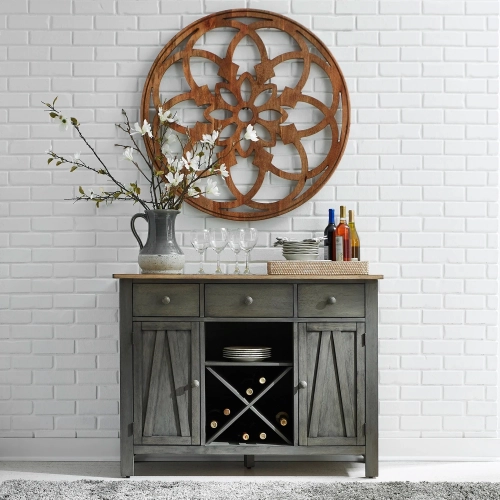 Lindsey Farm Server in Gray & Sandstone