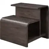 Perspectives End Table in Espresso Brown Wood