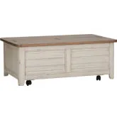 Farmhouse Reimagined Storage Trunk in Antique White & Chestnut