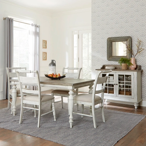 Whitney 5-Piece Dining Set in Weathered Gray