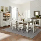 Whitney 7-Piece Dining Set in Weathered Gray