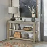 Affinity Sofa Table in Taupe Wood & Faux Concrete