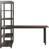 Tanners Creek Desk & Bookcase Set in Greystone & Pewter Wood