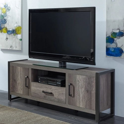 Tanners Creek 63" TV Stand in Greystone Wood