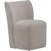 728 Accent Dining Chair with Casters in Truffle Brown Fabric (Set of 4)