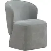 730 Accent Dining Chair with Casters in Sapphire Gray Blue Fabric (Set of 4)
