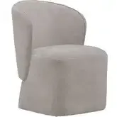 730 Accent Dining Chair with Casters in Truffle Brown Fabric (Set of 4)