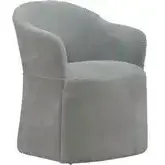 731 Accent Dining Chair with Casters in Sapphire Gray Blue Fabric (Set of 4)