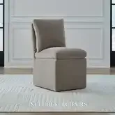733 Accent Dining Chair with Casters in Truffle (Set of 4)