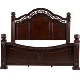 Messina Estates King Poster Bed in Distressed Cognac