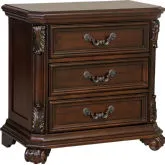 Messina Estates 3-Drawer Nightstand in Distressed Cognac